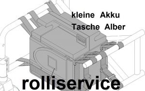 Neue Akku-Tasche klein inkl. Klettbänder für Alber E-FIX alle Mo